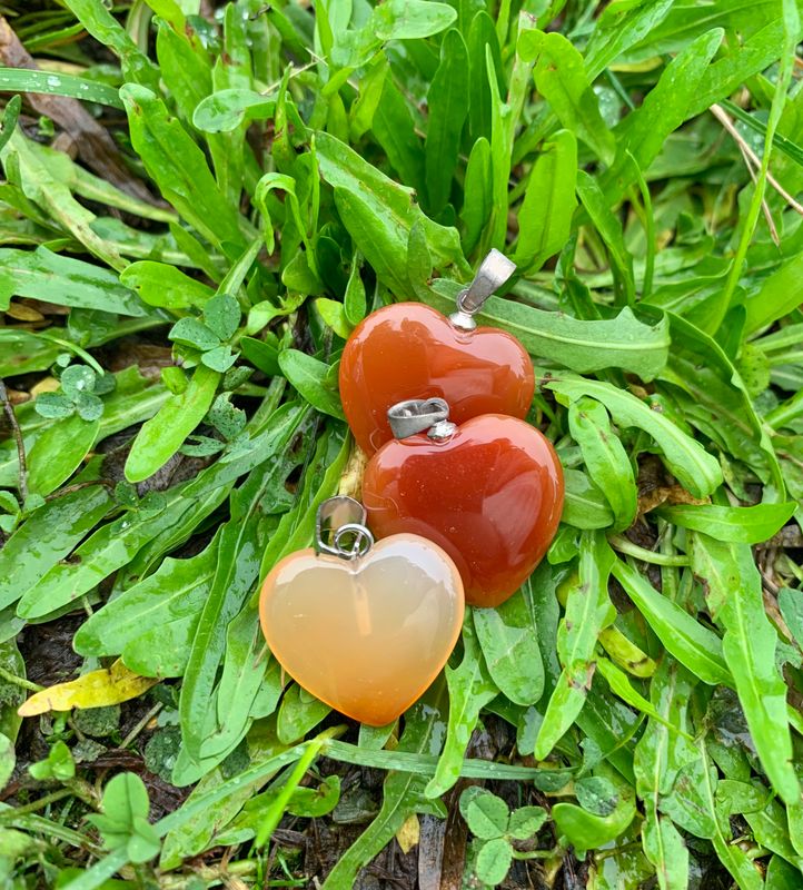 Karneol Hjerteanheng 2cm