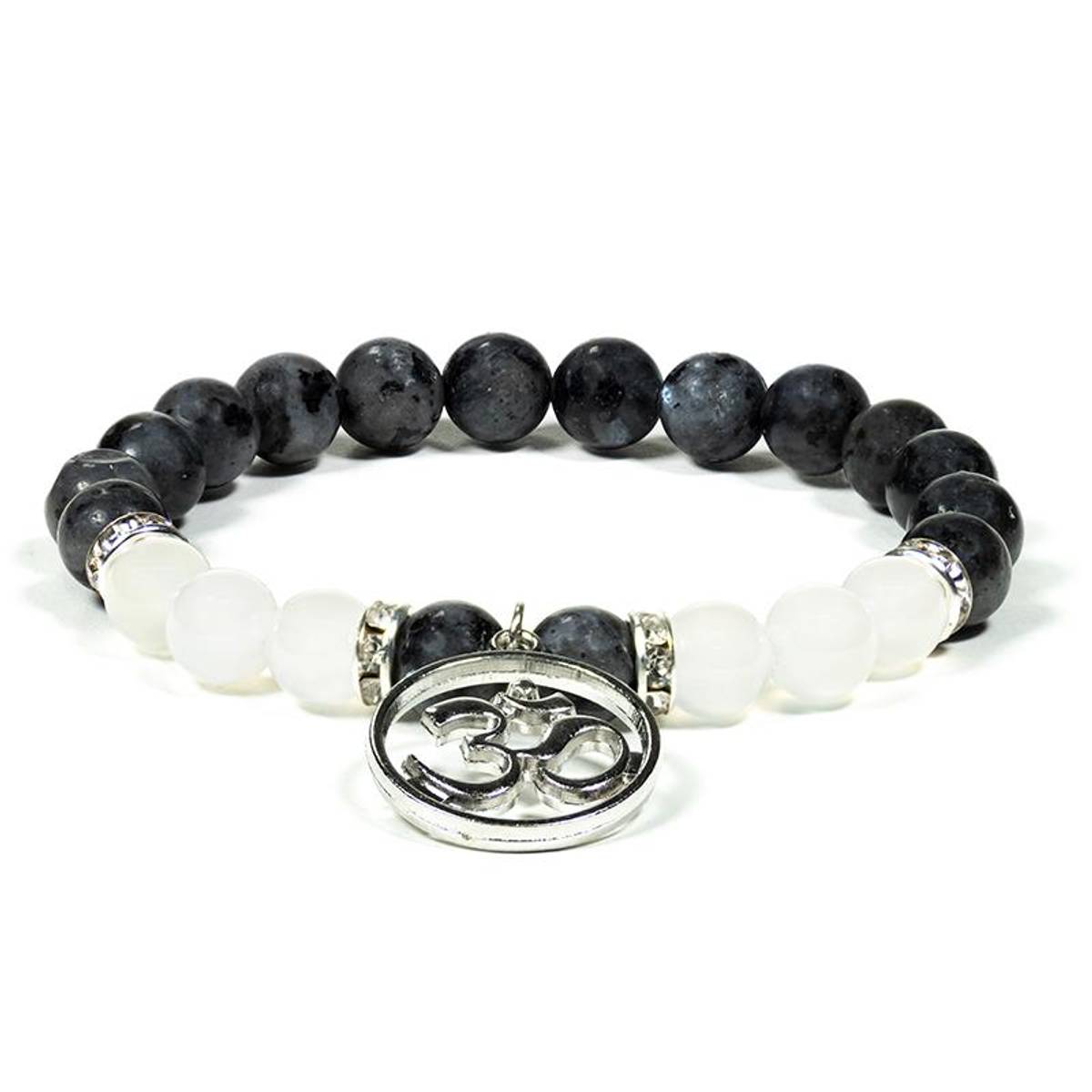 Armbånd Labradoritt & Hvit Agat OHM