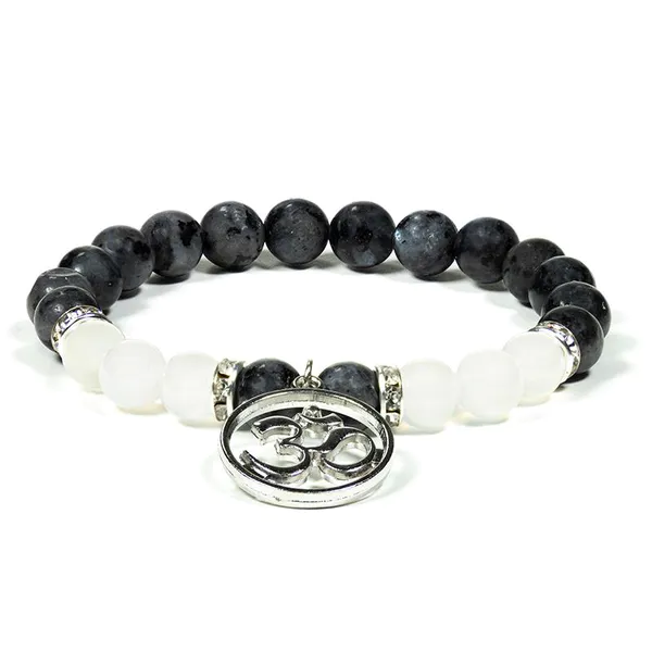 Bilde av Armbånd Labradoritt & Hvit ...