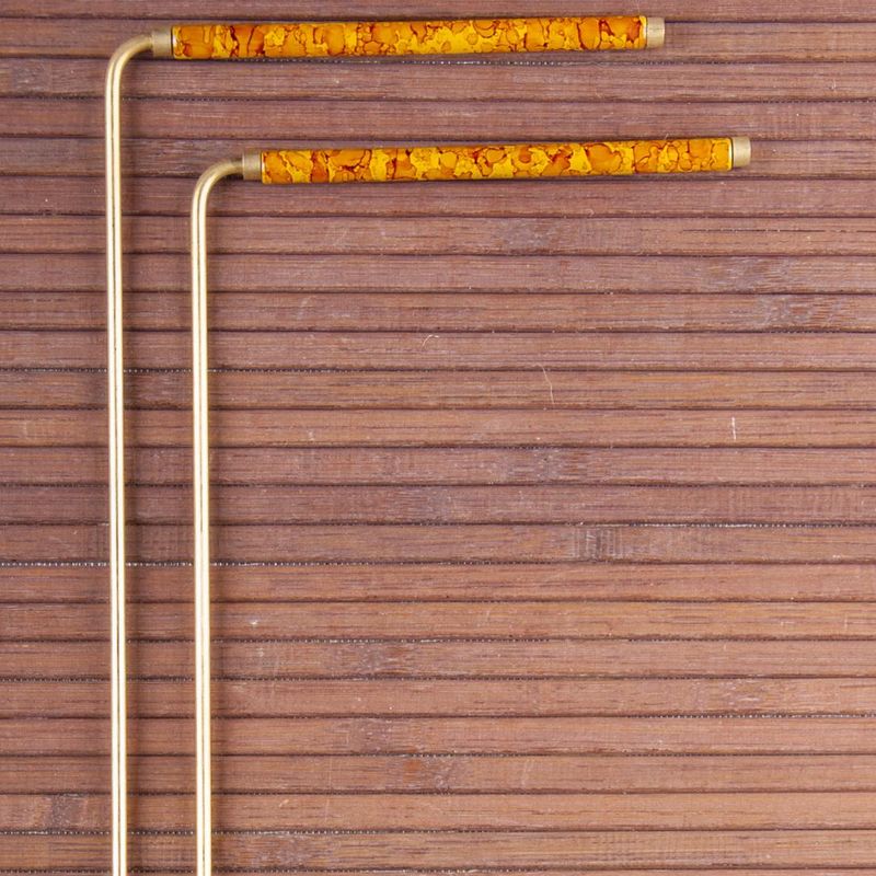 Søkevinkel 34cm, messing m/kobberhåndtak stor