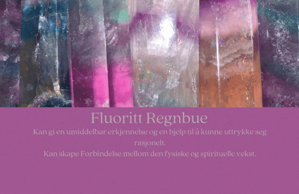 Armbånd Fluoritt Regnbue Mix 8mm