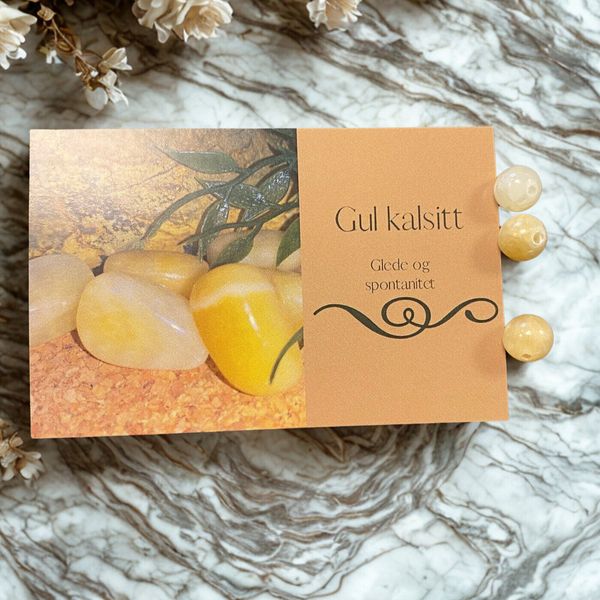 Hovedbilde Armbåndsperle Kalsitt Gul 8mm ...