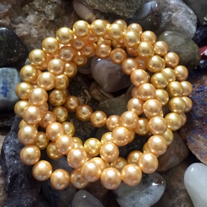 Hovedbilde Armbånd Perlegull 8mm