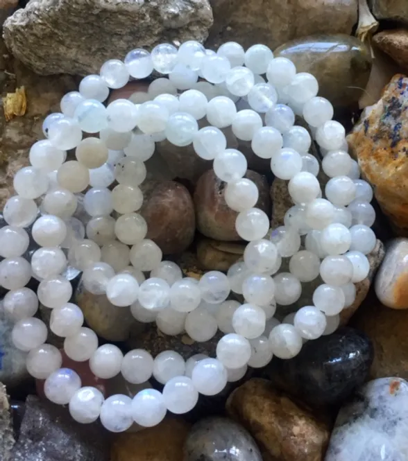 Hovedbilde Månestein Regnbue Armbånd 7mm