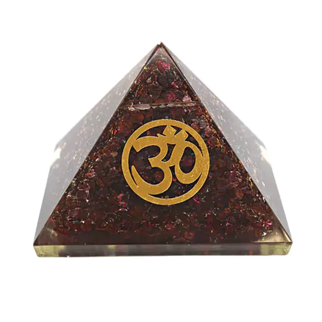 Hovedbilde Orgonitt Pyramide 70mm Granat ...