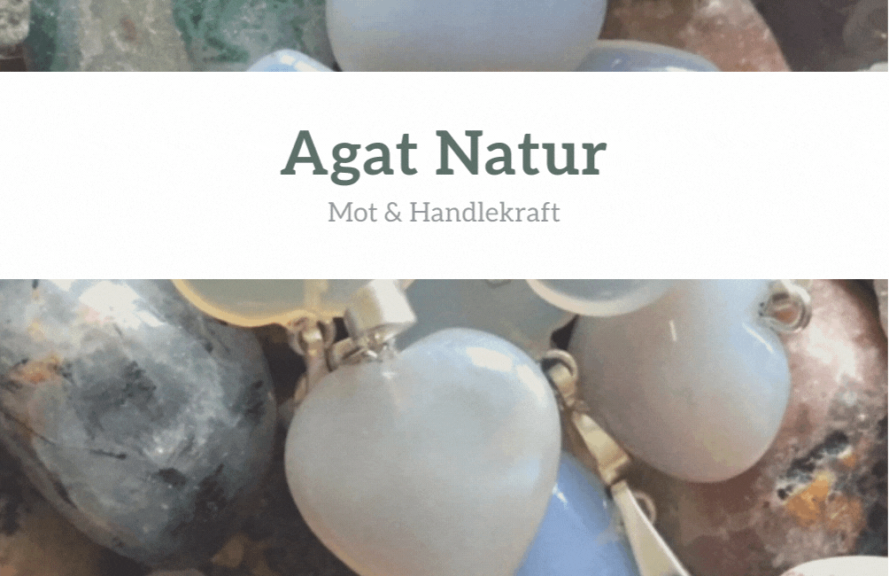 Agat Natur Hvit Hjerteanheng 2cm