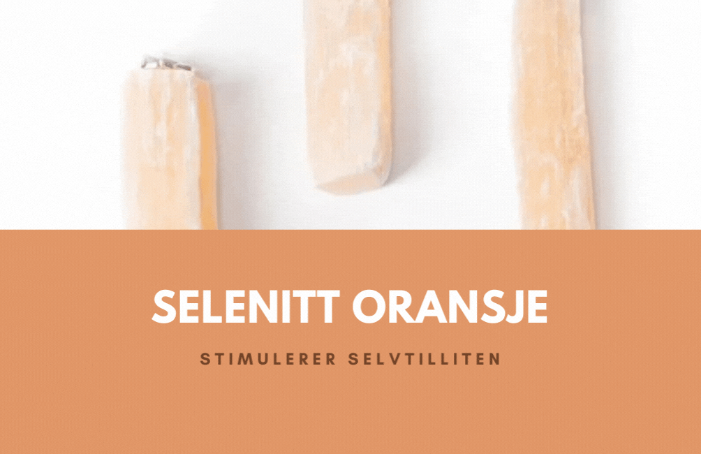 Hovedbilde Hjerteforma Selenitt Oransje ...