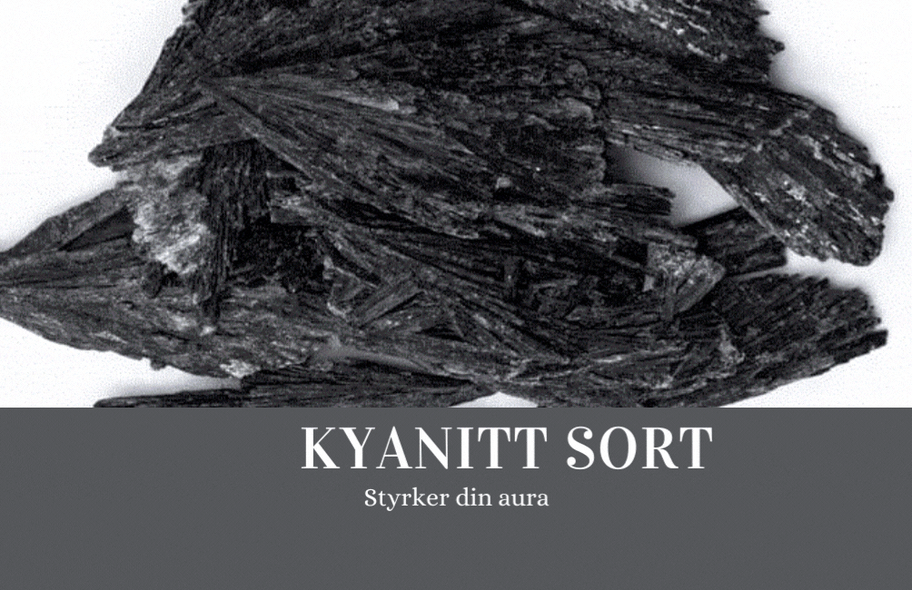 Kyanitt Sort Råstein Tynn 3-5cm
