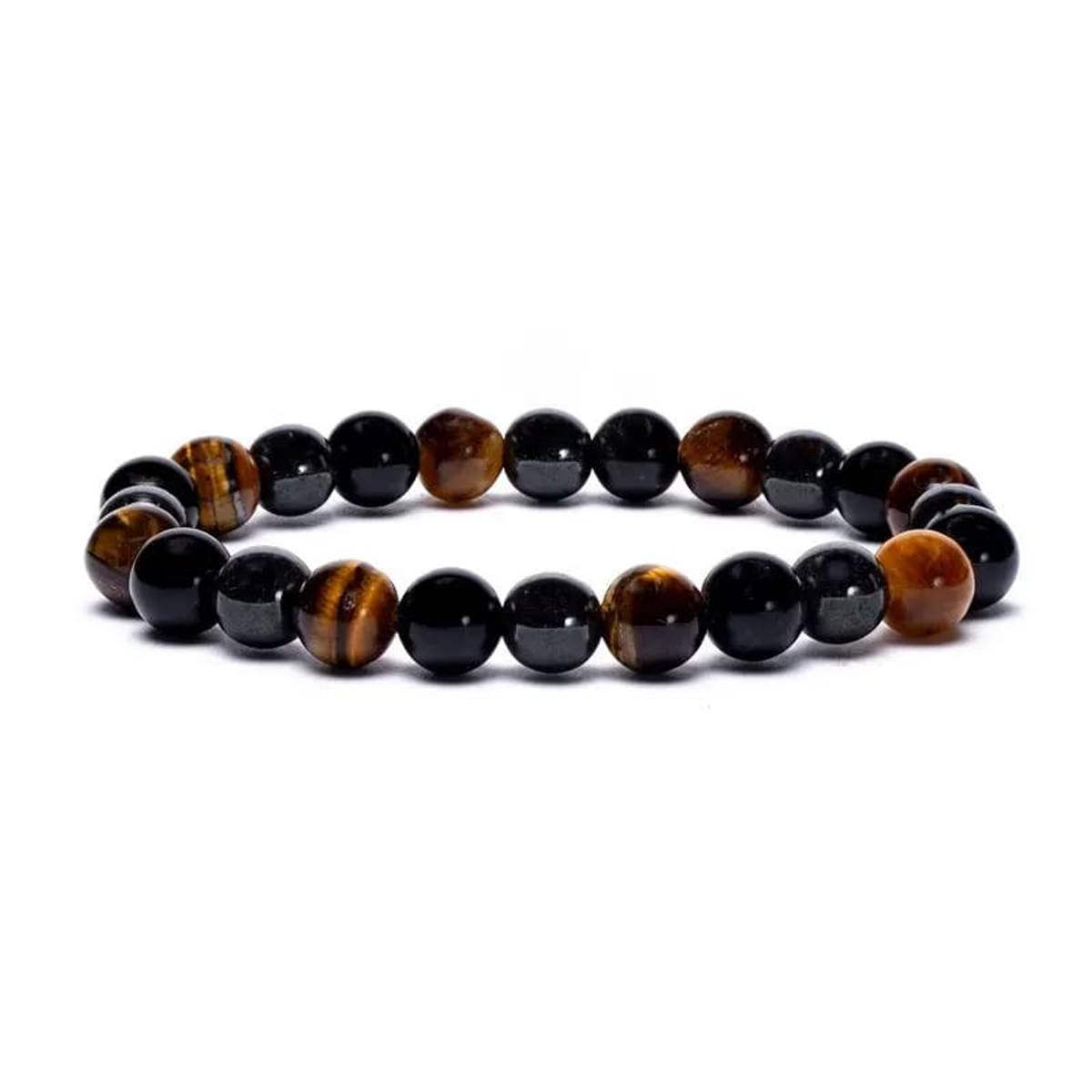 Armbånd Hematitt Obsidian Tigerøye