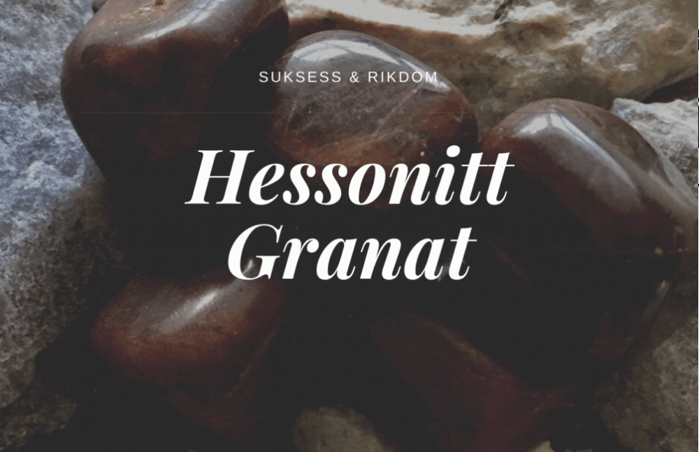 Hessonitt Granat Lommestein