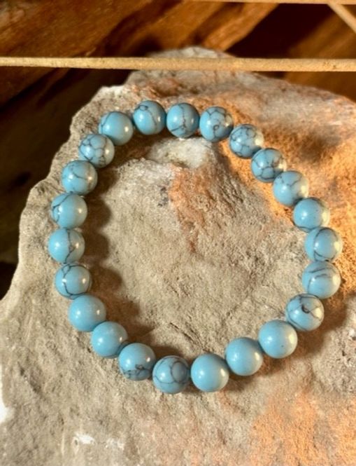 Hovedbilde Armbånd 8mm Hovelitt Lys Blå