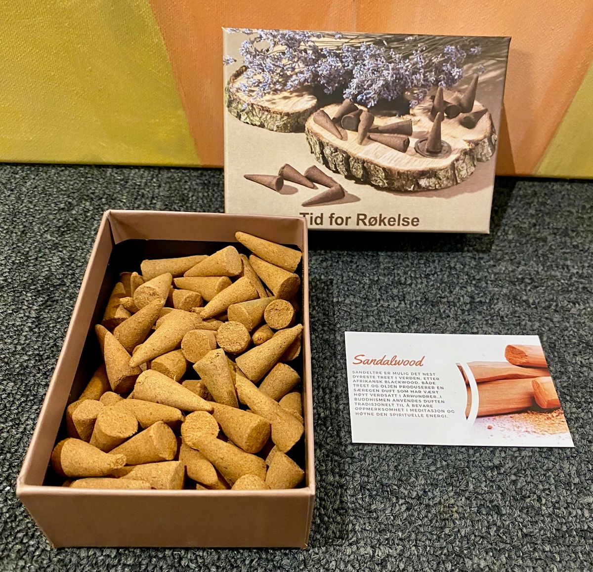 Tid for Røkelse - Sandalwood 80stk Kjegle Røkelse