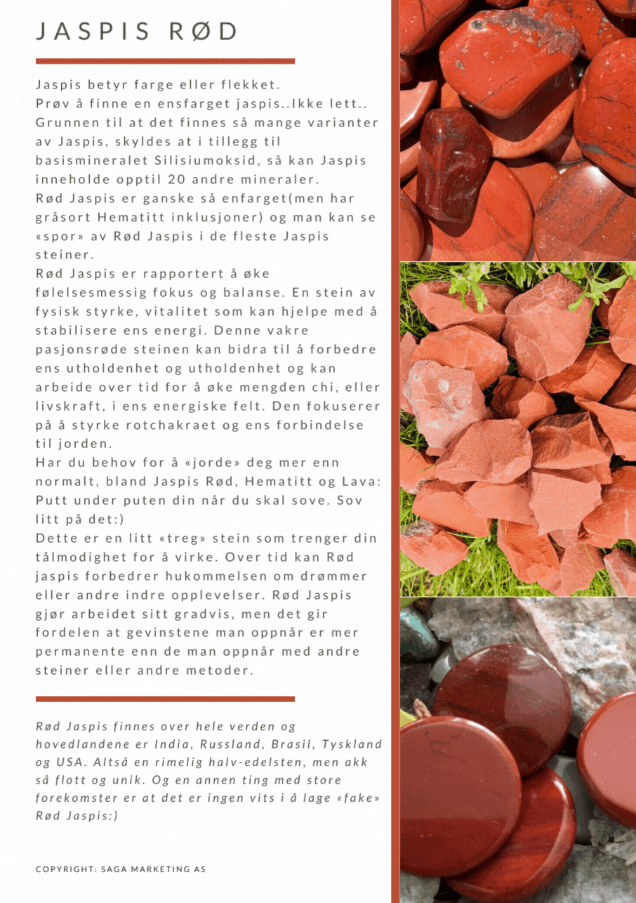 Jaspis Rød Chips Armbånd