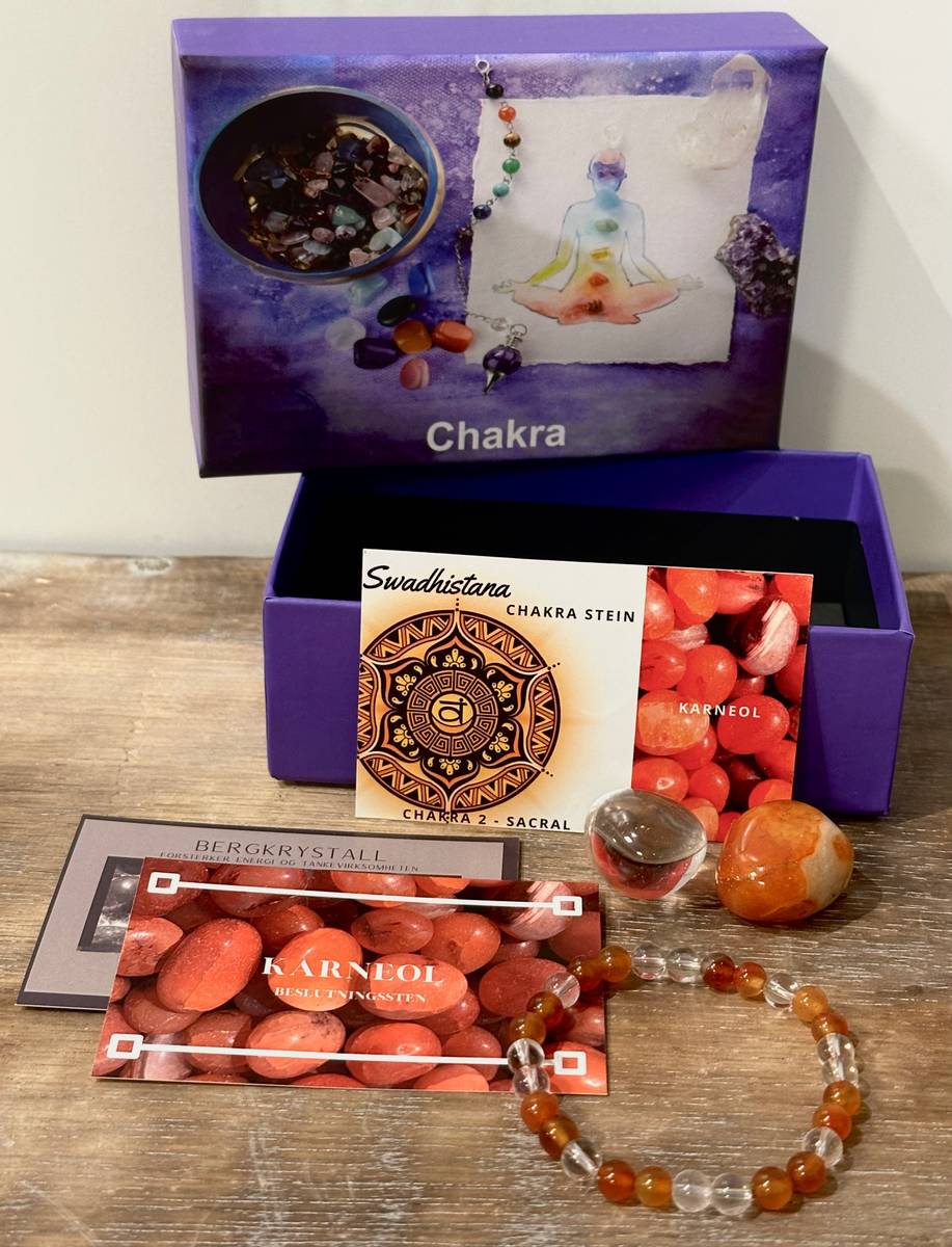 Chakra 2 Swadhistana Armbånd Sett m/Chakraboks