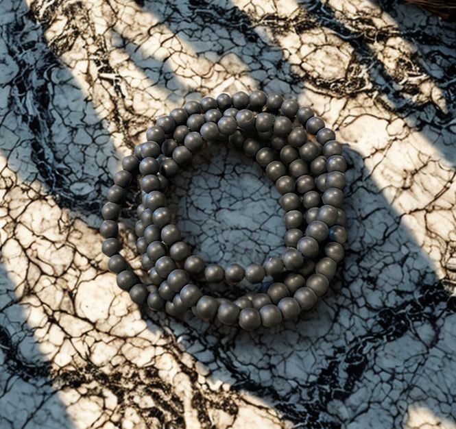 Hovedbilde Sort Onyx Armbånd Matt 6mm