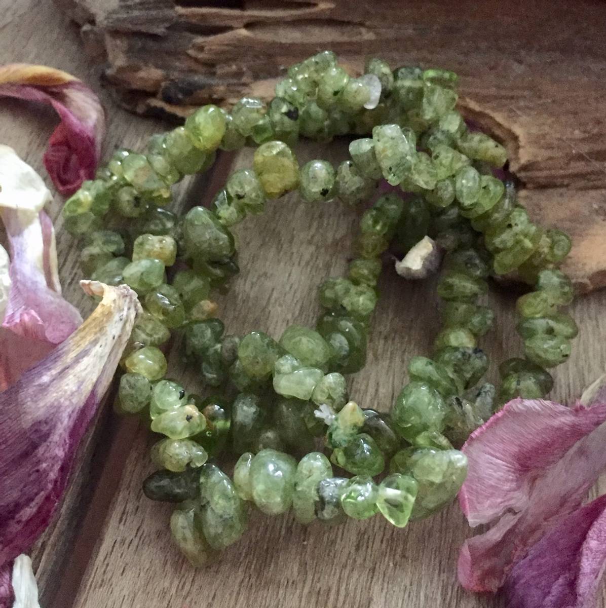 Armbnd Peridott Chips