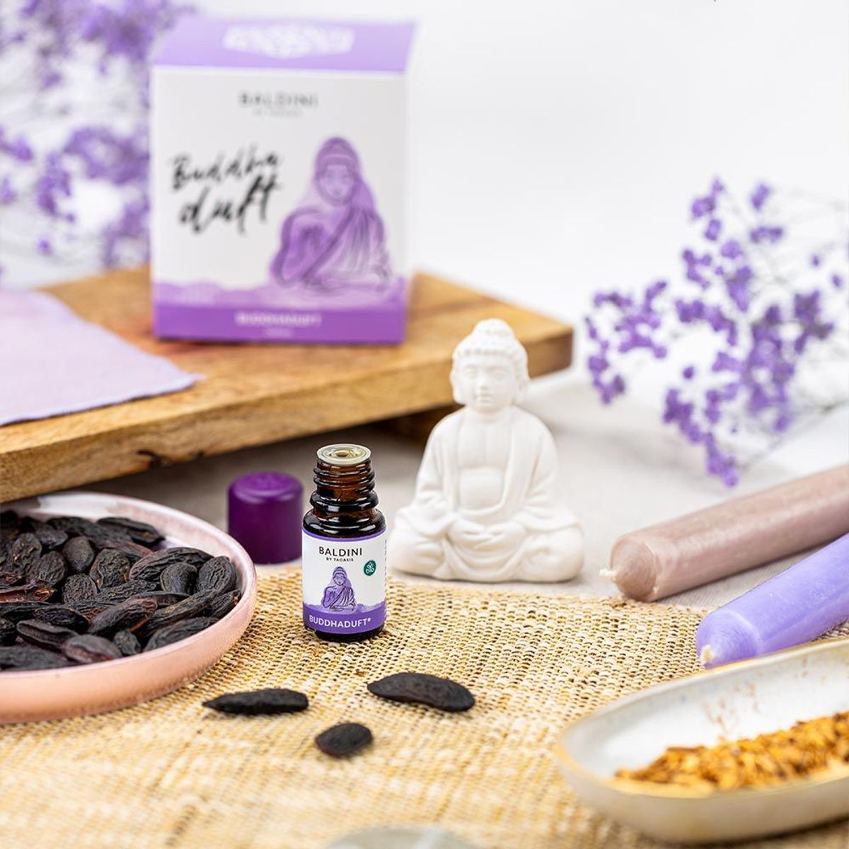 Buddhaduft Kit - 10ml Eterisk Olje & Buddha Duftsten