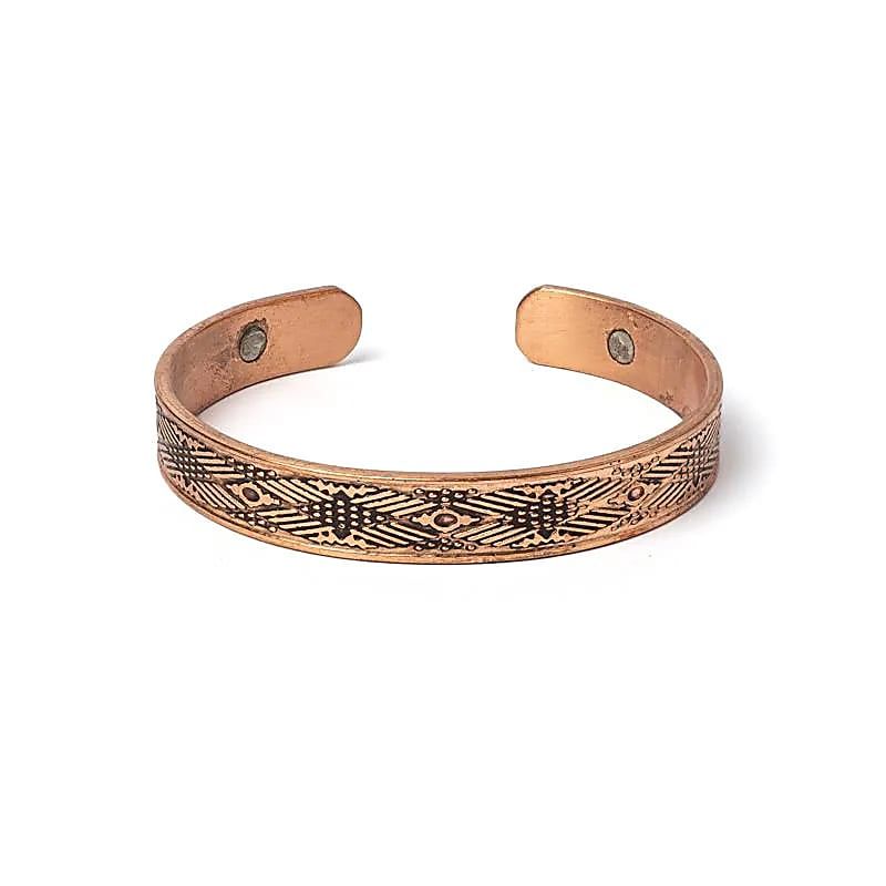 Stripes Magnetisk Kobber Armbånd
