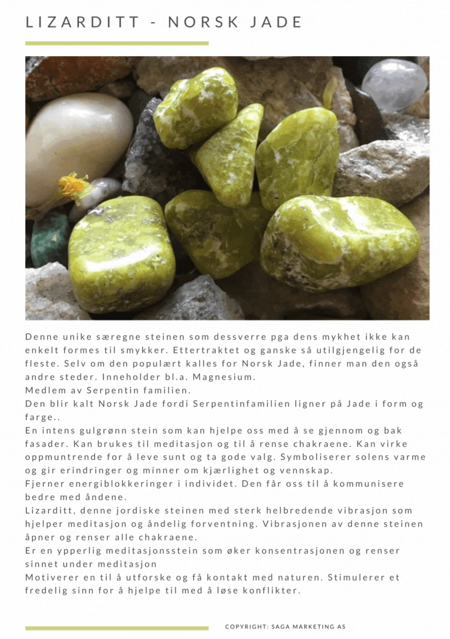 Lizarditt Norsk Jade XL
