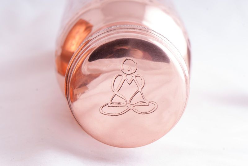 Kobberflaske 650ml Flower of Life