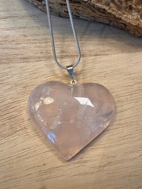 Hovedbilde Rosenkvarts Hjerte 3cm Anheng