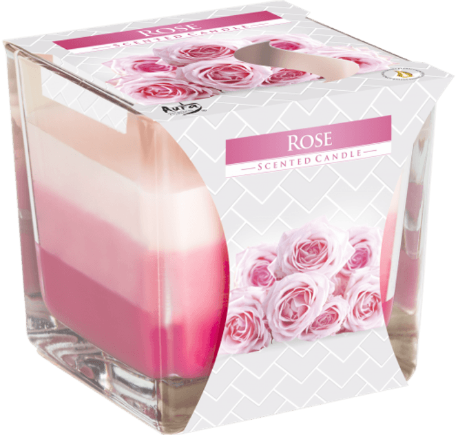 Hovedbilde Regnbue Krukke Rose Candle