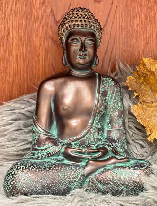 Hovedbilde Seated Golden/Green Buddha ...