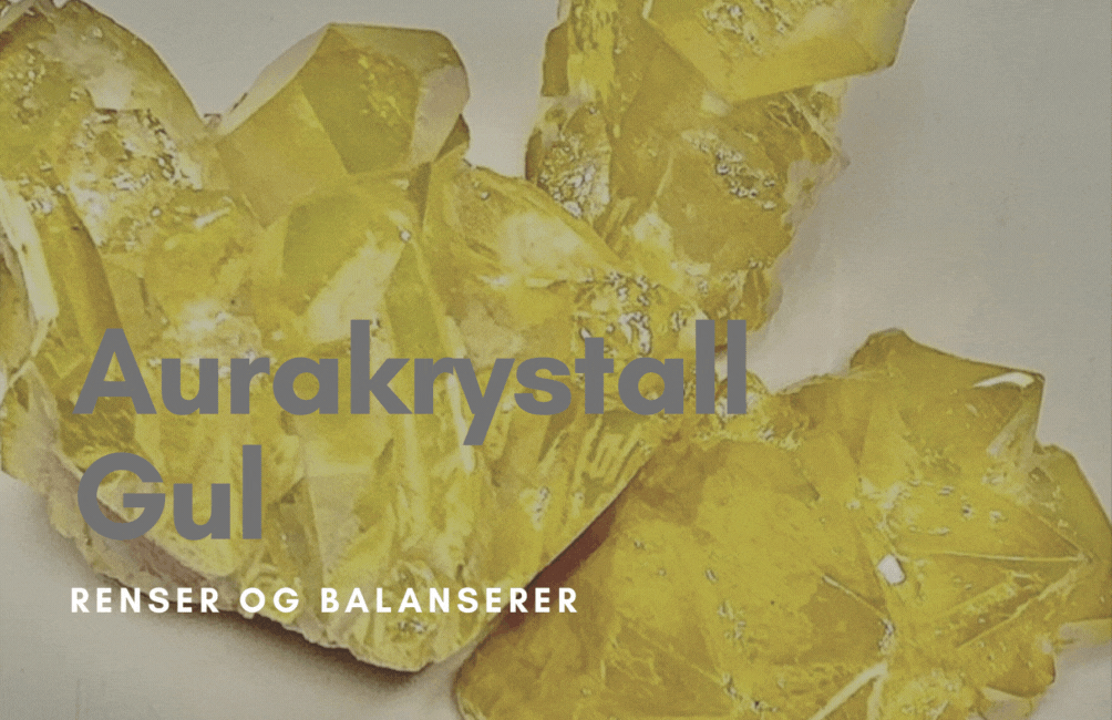 Aurakrystall Gruppe Gul 92gram - Kun 1 eksemplar