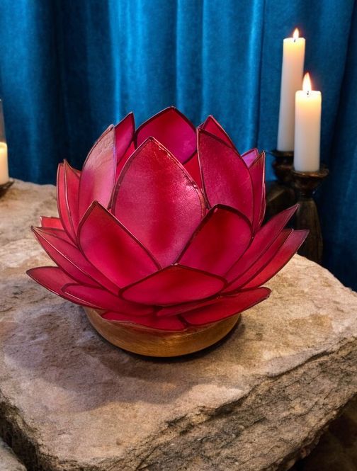 Hovedbilde Lotus Telysholder Trebase ...