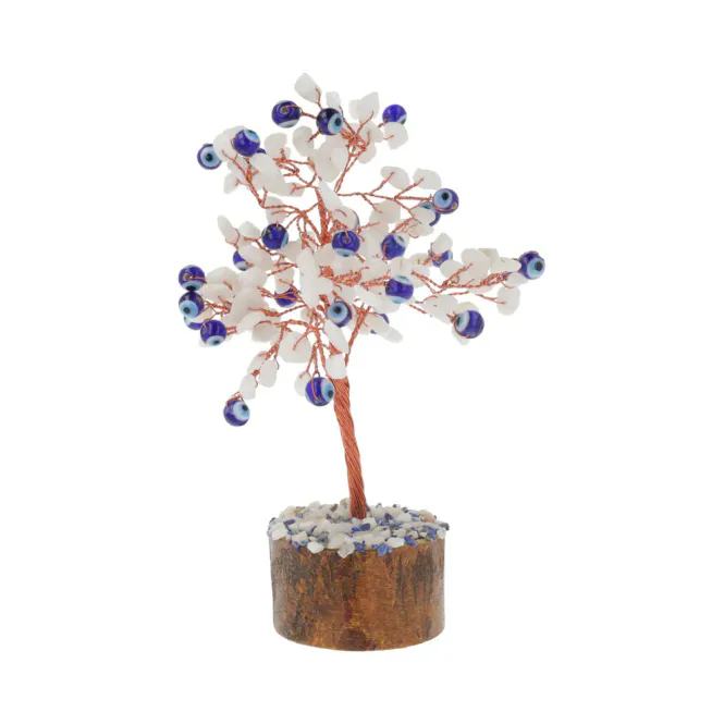 Hovedbilde Gemstone Tree Hvit Agat & ...