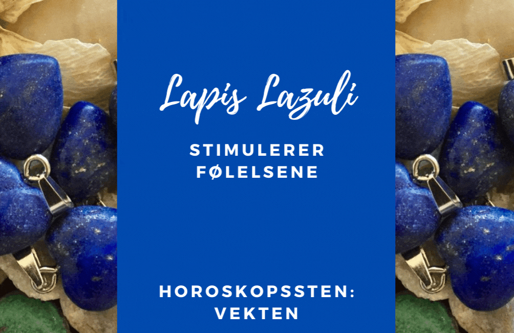 Lapis Lazuli Farget Hjertesten 40mm