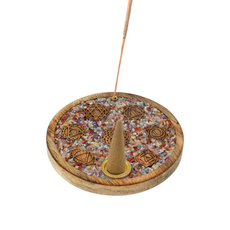 Røkelseholder Rund Chakra Mango Tre