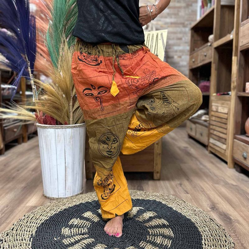 Yoga and Festival Bukse - High Cross Himalayan Print