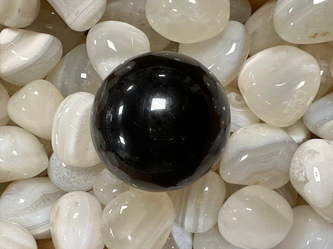 Hovedbilde Obsidian Sort Kule 40mm