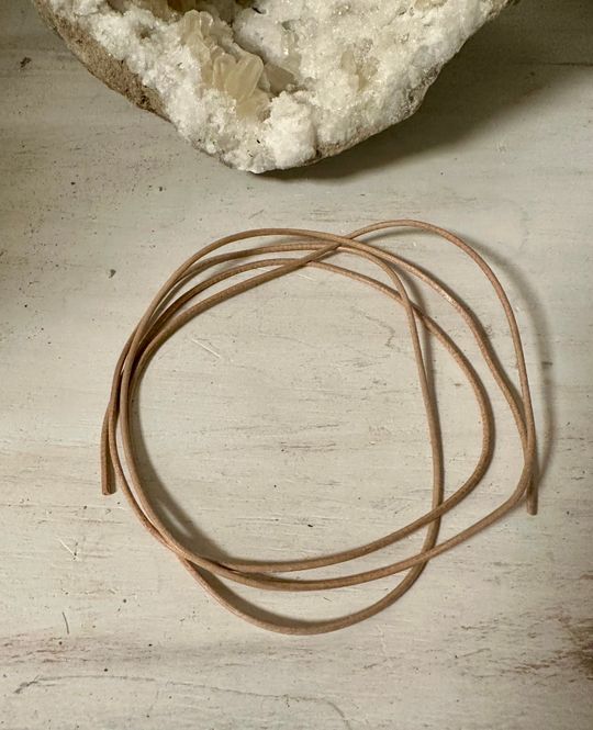 Hovedbilde Brun Lærsnor 100cm