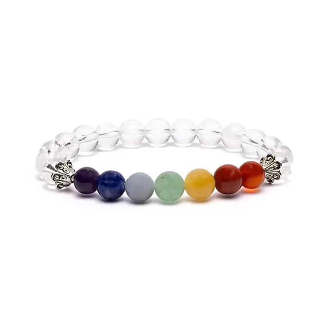 Hovedbilde Bergkrystall & Chakra 8mm ...